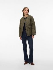 Vero Moda Kurtka przejściowa "Millie" w kolorze khaki rozmiar: M. Brązowe kurtki damskie Vero Moda, m, bez wzorów, bez kaptura. Za 104.99 zł.