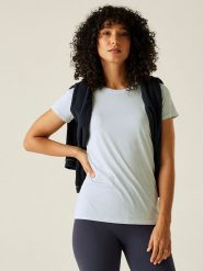 Regatta Koszulka funkcyjna "Fingal Edition" w kolorze białym rozmiar: 42. Białe koszulki damskie Regatta, bez wzorów, z materiału, bez kołnierzyka, bez ramiączek. Za 41.79 zł.