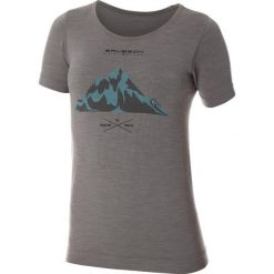 Koszulka turystyczna OUTDOOR WOOL PRO z wełną merino Damska. Szare koszulki damskie Brubeck, l, bez wzorów, z poliamidu, bez kołnierzyka, bez ramiączek. Za 224.99 zł.