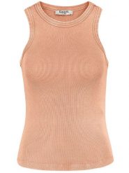 Sublevel Top w kolorze brzoskwiniowym rozmiar: XL. Pomarańczowe koszulki sportowe damskie Sublevel, xl, bez wzorów, prążkowane, bez ramiączek. Za 52.67 zł.