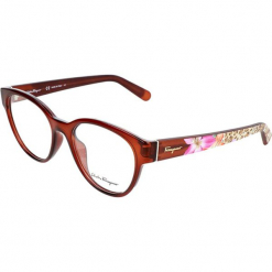 Oprawki "SF2777 33505" w kolorze brązowym. Brązowe okulary przeciwsłoneczne damskie Carrera, Ferragamo. W wyprzedaży za 249.95 zł.
