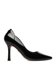 Nine West Szpilki CEO-S3S96688 01 Czarny. Czarne szpilki damskie Nine West, bez wzorów, ze skóry, bez obcasa, na szpilce, bez zapięcia. Za 249.99 zł.