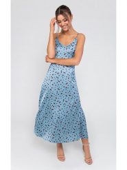 Zibi London Sukienka w kolorze niebieskim ze wzorem rozmiar: XL. Niebieskie sukienki damskie Zibi London, bez wzorów, bez ramiączek. Za 52.79 zł.