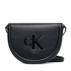 Torebka Calvin Klein. Czarne listonoszki damskie Calvin Klein, bez wzorów, bez dodatków. Za 299.99 zł.