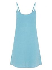 Naturana Sukienka w kolorze błękitnym rozmiar: L. Niebieskie sukienki damskie Naturana, bez wzorów, z bawełny, bez ramiączek. Za 110.55 zł.