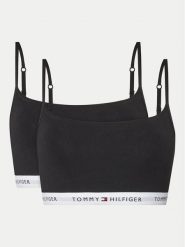 Tommy Hilfiger Komplet 2 biustonoszy topów UW0UW05528 Czarny. Czarne biustonosze Tommy Hilfiger, bez wzorów, z bawełny. Za 149.99 zł.