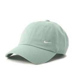 Czapka sportowa z daszkiem Nike CLUB. Zielone czapki z daszkiem damskie Nike, bez wzorów, z bawełny. Za 89.00 zł.
