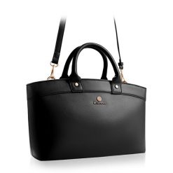 Klasyczna torebka damska MILEY BETLEWSKI® czarny. Czarne torebki klasyczne damskie ze skóry ekologicznej, na ramię, bez dodatków. Za 159.99 zł.