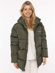 Zwillingsherz Kurtka pikowana w kolorze khaki rozmiar: XXL. Brązowe kurtki damskie Zwillingsherz, xxl, bez wzorów, bez kaptura. Za 319.95 zł.