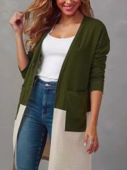 LA Angels Kardigan w kolorze oliwkowo-kremowym rozmiar: XL. Brązowe kardigany damskie LA Angels, xl, bez wzorów. Za 130.99 zł.