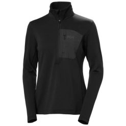 Bluza damska 1/2 zip Helly Hansen Versalite Fleece. Czarne bluzy damskie Helly Hansen, l, bez wzorów, z elastanu, bez kaptura. Za 341.20 zł.