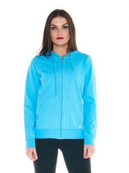 Bluza z bawełna z kaptur na co dzień na siłownię. Niebieskie bluzy damskie LEONE 1947 APPAREL, xl, bez wzorów, z bawełny, bez kaptura. Za 105.21 zł.