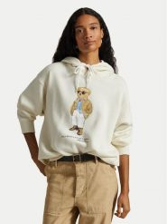 Polo Ralph Lauren Bluza 211A96598001 Écru Relaxed Fit. Bluzy damskie Polo Ralph Lauren, xl, bez wzorów, z bawełny, bez kaptura. Za 1,299.00 zł.