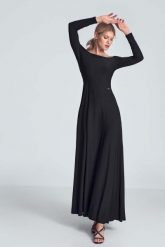 Czarna Maxi Sukienka Odsłaniająca Ramiona. Czarne sukienki damskie Figl, bez wzorów, z elastanu, wizytowe, bez ramiączek. Za 319.00 zł.