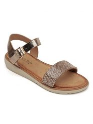 Sixth Sens Sandały w kolorze złotym rozmiar: 38. Żółte sandały damskie Sixth Sens, bez wzorów, z otwartym noskiem, bez obcasa, bez zapięcia. Za 112.83 zł.