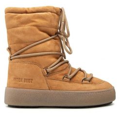 Śniegowce Moon Boot. Brązowe śniegowce damskie Moon Boot. Za 1,419.00 zł.