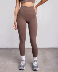 Legginsy z wysokim stanem Essential Sporty - Khaki. Zielone legginsy damskie JOY STUDIO, s, bez wzorów, z materiału. Za 243.00 zł.