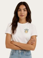 WOOOP Koszulka "Ramen Headphones" w kolorze białym rozmiar: L. Białe koszulki damskie Wooop, l, bez wzorów, z bawełny, bez kołnierzyka, bez ramiączek. Za 56.99 zł.