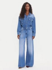 Guess Kombinezon W5YD58 D5B94 Niebieski Regular Fit. Niebieskie sukienki damskie Guess, z aplikacjami, z syntetyku, bez ramiączek. Za 739.99 zł.