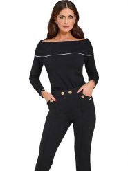 Heine Sweter w kolorze czarnym rozmiar: 40. Czarne swetry klasyczne damskie Heine, bez kołnierzyka. Za 82.44 zł.