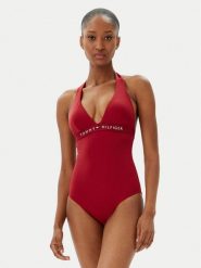 Tommy Hilfiger Strój kąpielowy UW0UW05850 Czerwony. Czerwone stroje jednoczęściowe Tommy Hilfiger, bez wzorów, z syntetyku. Za 239.99 zł.