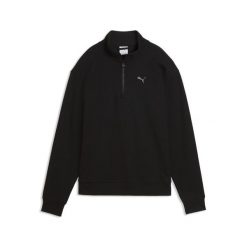 Damska bluza Essentials Elevated Standard z krótkim zamkiem PUMA. Czarne bluzy damskie Puma, na jesień, xl, bez wzorów, z bawełny, bez kaptura. Za 219.00 zł.