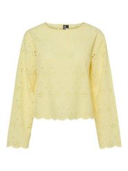 Pieces Sweter "Tarmorine" w kolorze żółtym rozmiar: S. Żółte swetry klasyczne damskie Pieces, s, z bawełny, bez kołnierzyka. Za 92.21 zł.