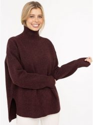 Zwillingsherz Sweter w kolorze bordowym rozmiar: M. Czerwone swetry klasyczne damskie Zwillingsherz, m, ze splotem, bez kołnierzyka. Za 210.32 zł.