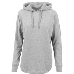 Damska Bluza Z Kapturem Z Mieszanki Bawełny. Szare bluzy damskie BUILD YOUR BRAND, m, bez wzorów, z bawełny, z kapturem. Za 131.99 zł.