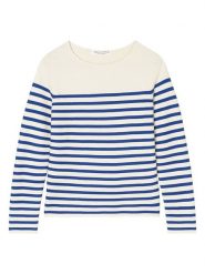 Marc O´Polo Sweter w kolorze niebiesko-kremowym rozmiar: M. Brązowe swetry klasyczne damskie m, z bawełny, bez kołnierzyka. Za 272.31 zł.