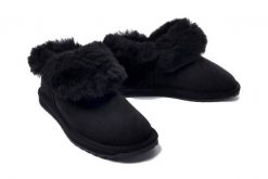EMU AUSTRALIA Platinum Mintaro WP11850 Black, botki damskie. Czarne botki damskie EMU Australia, na zimę, ze skóry, bez obcasa, bez zapięcia. Za 579.90 zł.
