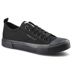 Czarne Trampki Cross Jeans Damskie Wygodne Półbuty. Czarne trampki damskie Cross Jeans, bez wzorów, z jeansu, bez zapięcia. Za 99.99 zł.