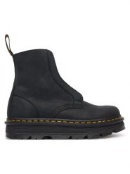 Dr. Martens Botki Zebzag Laceless Black Wyoming DM42653001 Czarny. Czarne botki damskie Dr Martens, ze skóry, bez obcasa, na płaskiej podeszwie, bez zapięcia. Za 859.99 zł.