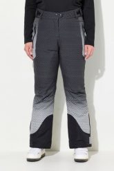 Damskie Spodnie narciarskie wodoodporne kropki paski na rzep. Czarne spodnie sportowe damskie Ulla Popken, plus size, bez wzorów, z elastanu, narciarskie. Za 639.99 zł.