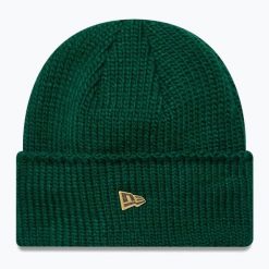 Czapka zimowa New Era Metal Pin Wide Cuff Knit Beanie. Zielone czapki damskie New Era, na zimę, bez wzorów. Za 129.99 zł.