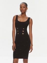 Pinko Sukienka dzianinowa Cactus 102879 A1LK Czarny Slim Fit. Czarne sukienki damskie Pinko, bez wzorów, z dzianiny, bez ramiączek. Za 1,309.00 zł.