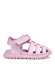 Geox Sandały B Sandal Fusbetto Gi B556BA 000BC C8842 Różowy. Czerwone sandały dziewczęce Geox, ze skóry, bez obcasa, bez zapięcia. Za 209.99 zł.