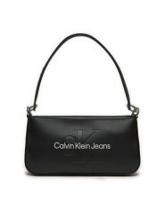 Calvin Klein Jeans Torebka Sculpted Shoulder Pouch25 Mono K60K610679 Czarny. Czarne torebki klasyczne damskie Calvin Klein Jeans, z jeansu, bez dodatków. Za 239.99 zł.
