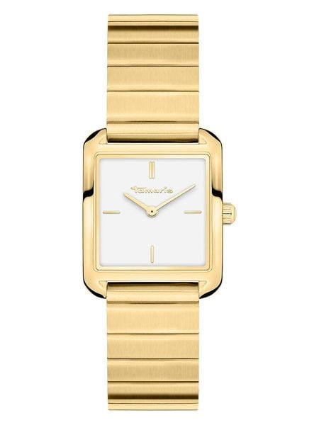 Tamaris Zegarek kwarcowy w kolorze złotym rozmiar: onesize. Żółte, analogowe zegarki damskie Tamaris, metalowe. Za 217.99 zł.