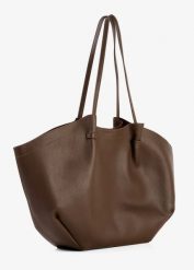 Torba shopper XXL. Brązowe shopper bag bonprix, bez wzorów, ze skóry, duże, bez dodatków. Za 124.99 zł.