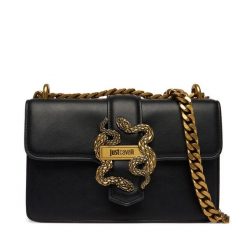 Torebka Just Cavalli. Czarne torebki wieczorowe damskie Just Cavalli, bez wzorów, bez dodatków. Za 782.99 zł.