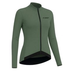 Koszulka rowerowa KIN, zielona. Zielone koszulki damskie GIST, bez wzorów, z polaru, bez kołnierzyka, bez ramiączek. Za 399.00 zł.