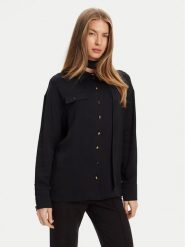 Marciano Guess Koszula 5YGH13 7356A Czarny Regular Fit. Czarne koszule damskie Marciano Guess, z aplikacjami, z wiskozy, bez kołnierzyka, bez ramiączek. Za 799.99 zł.