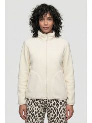 Alife and kickin Kurtka polarowa "Lysann" w kolorze kremowym rozmiar: S. Brązowe kurtki damskie Alife and Kickin, s, bez wzorów, z polaru, bez kaptura. Za 113.99 zł.