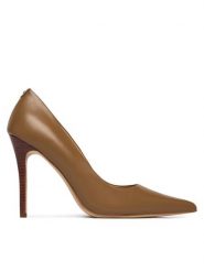 MICHAEL Michael Kors Szpilki Elyse High Pump 40R6EYHP1L Brązowy. Brązowe szpilki damskie MICHAEL Michael Kors, bez wzorów, ze skóry, bez obcasa, na szpilce, bez zapięcia. Za 659.99 zł.