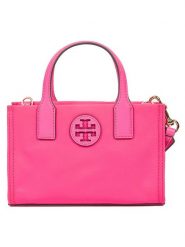 Tory Burch Skórzana torebka w kolorze różowym - 18 x 11 x 7 cm rozmiar: onesize. Różowe torebki klasyczne damskie Tory Burch, z materiału, przez ramię, bez dodatków. Za 834.60 zł.