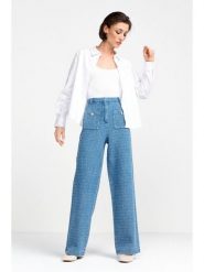 Rich&Royal Spodnie w kolorze niebieskim rozmiar: 34. Niebieskie spodnie materiałowe damskie Rich&Royal, bez wzorów, z materiału. Za 249.17 zł.