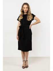 Awama Sukienka w kolorze czarnym rozmiar: XL. Czarne sukienki damskie Awama, bez wzorów, bez ramiączek. Za 127.99 zł.