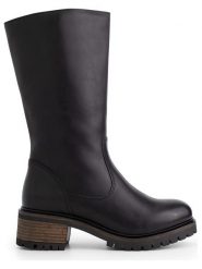 Mysa Skórzane kozaki "Dianthe" w kolorze czarnym rozmiar: 38. Czarne kozaki damskie mysa, na zimę, z materiału, bez obcasa, bez zapięcia. Za 284.15 zł.