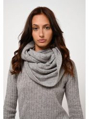 AUTHENTIC CASHMERE Kaszmirowy szal-koło "Tommy" w kolorze szarym - 64 x 40 cm rozmiar: onesize. Szare szaliki damskie AUTHENTIC CASHMERE, bez wzorów, z kaszmiru. Za 260.35 zł.